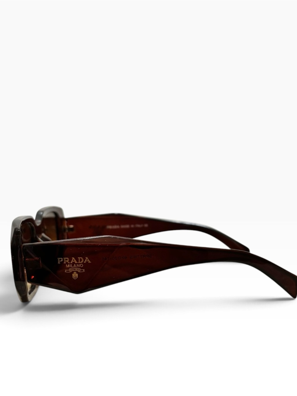 Prada Symbole Tortoise Rectangular Sunglasses SPR17WS - Picture 3 of 10